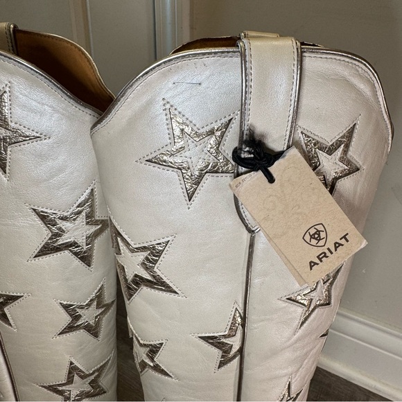 Ariat Casanova Star X Western White Leather Boots - Picture 9 of 13